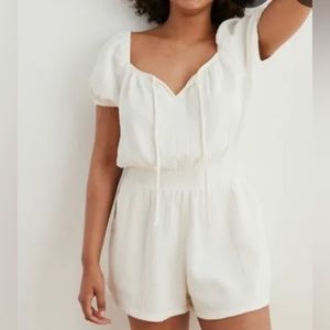 aerie | Puff Sleeve Romper, Sz S/P🌴